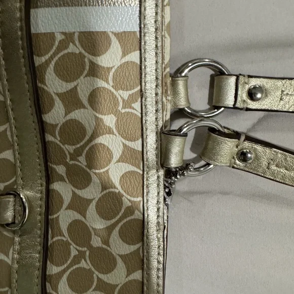 Stylish Gold and Tan Women's Bag - Picture 7 of 8